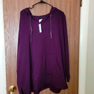 Burgandy livi active light weight hoodie